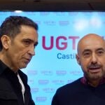 Los secretarios generales de UGT y CCOO en Castilla y León, Óscar Lobo y Vicente Andrés, abordan el futuro de la unidad de acción de ambas organizaciones sindicales en la Comunidad.
