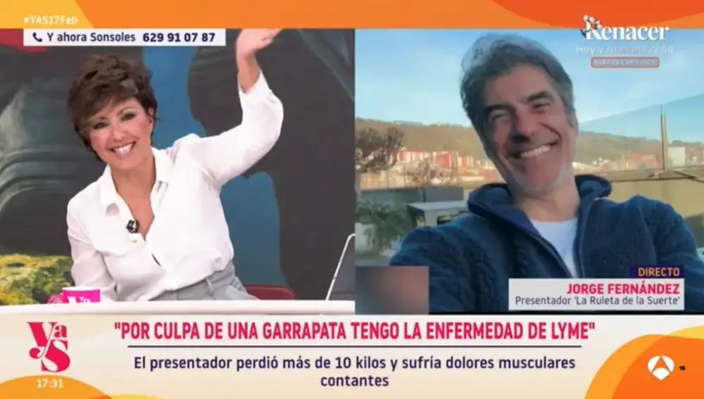 Jorge Fernández en una entrevista para 'Y ahora Sonsoles'