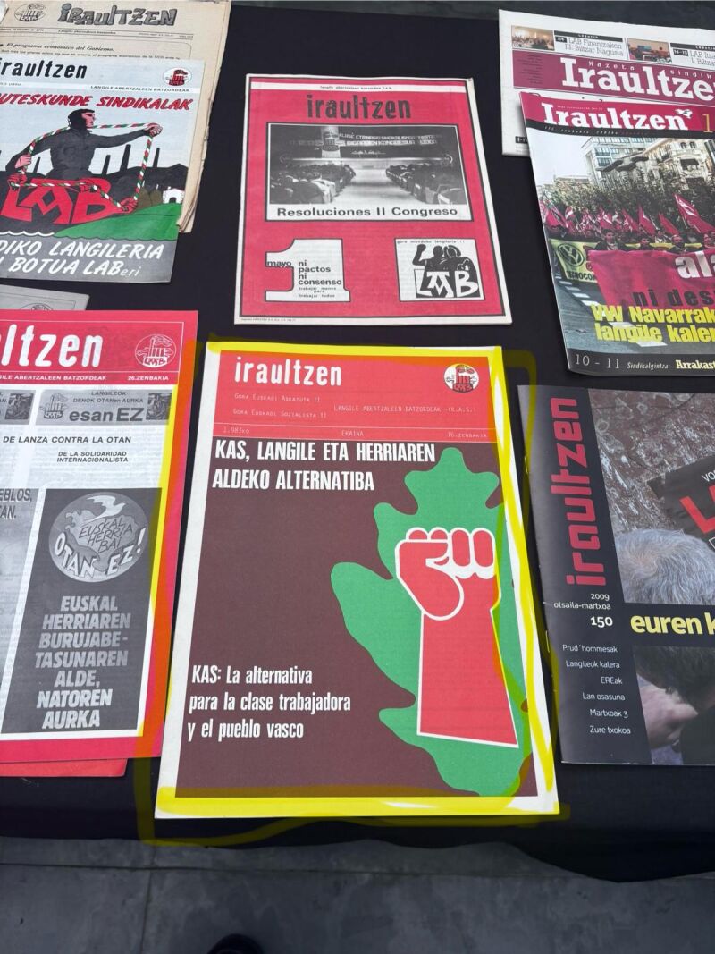 Revistas de la exposición del sindicato LAB