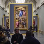 El gran lienzo de "La Asunción" vuelve al Museo del Prado para exponerse junto a las obras que el Greco realizó para la iglesia del Monasterio de Santo Domingo el Antiguo de Toledo Podrá visitarse a partir del 18 de febrero en la exposición “El Greco. Santo Domingo el Antiguo”.