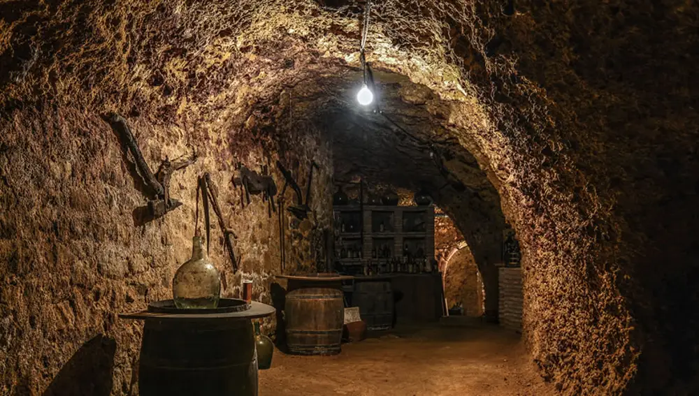 Cueva o bodega familiar en el subsuelo de Laguardia