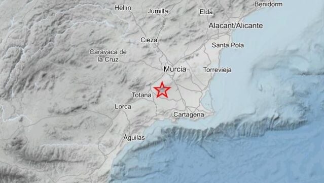 Sucesos.- Librilla (Murcia) registra un terremoto de 2 grados de magnitud