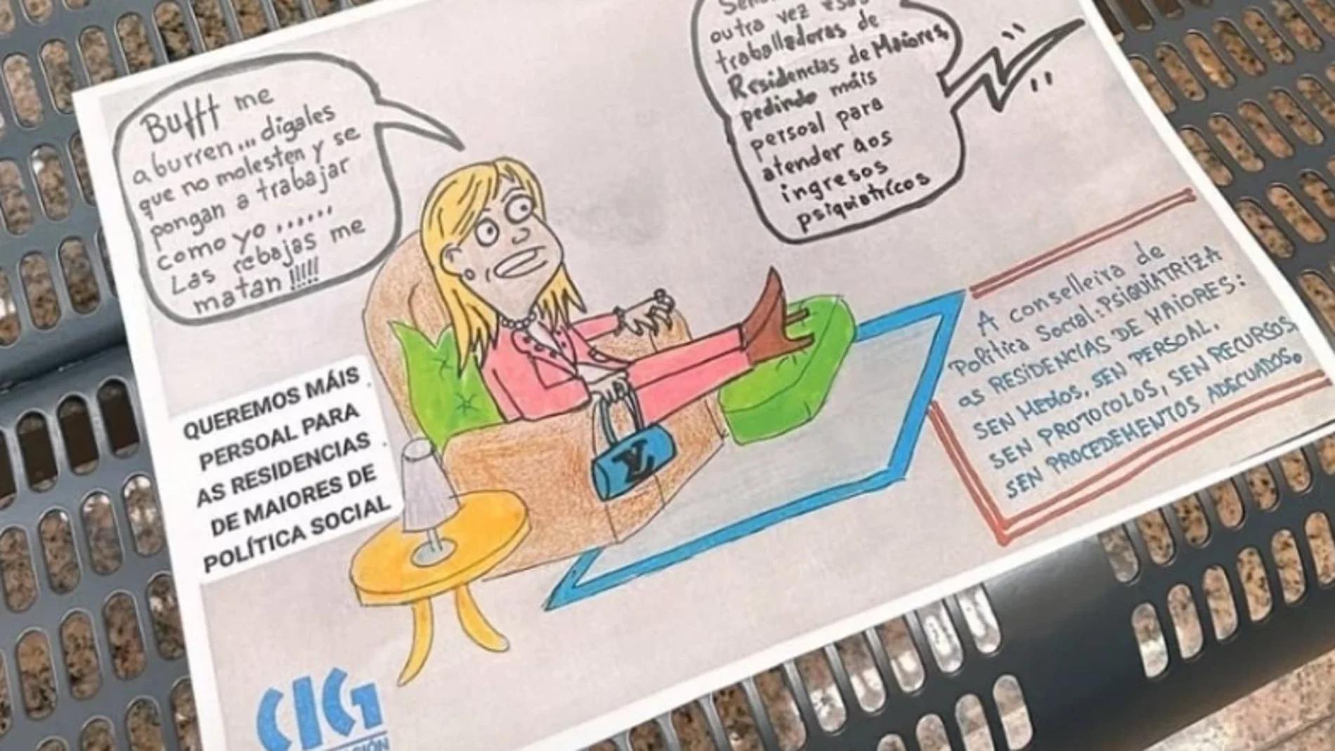 Imagen del panfleto de la CIG.