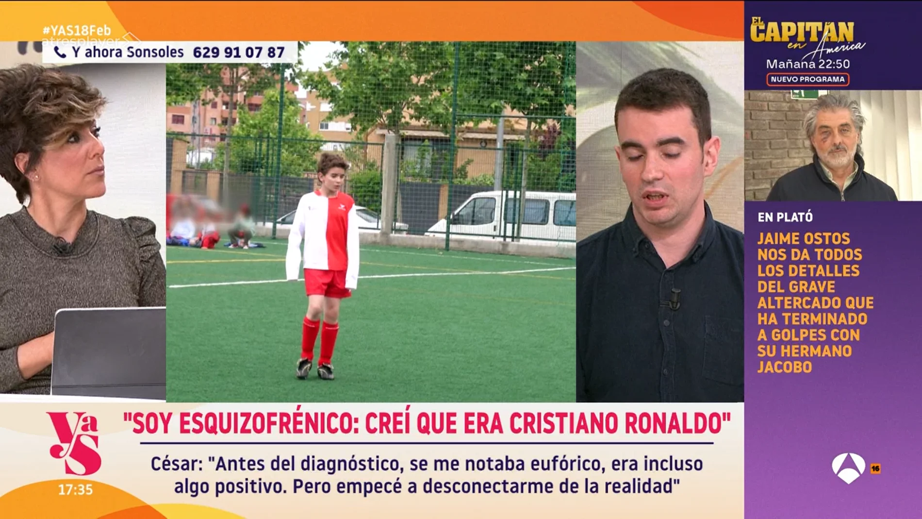 César sorprende a todos en 'Y ahora Sonsoles' con su llamativo testimonio: "He creído ser Cristiano Ronaldo y el Niño Jesús"