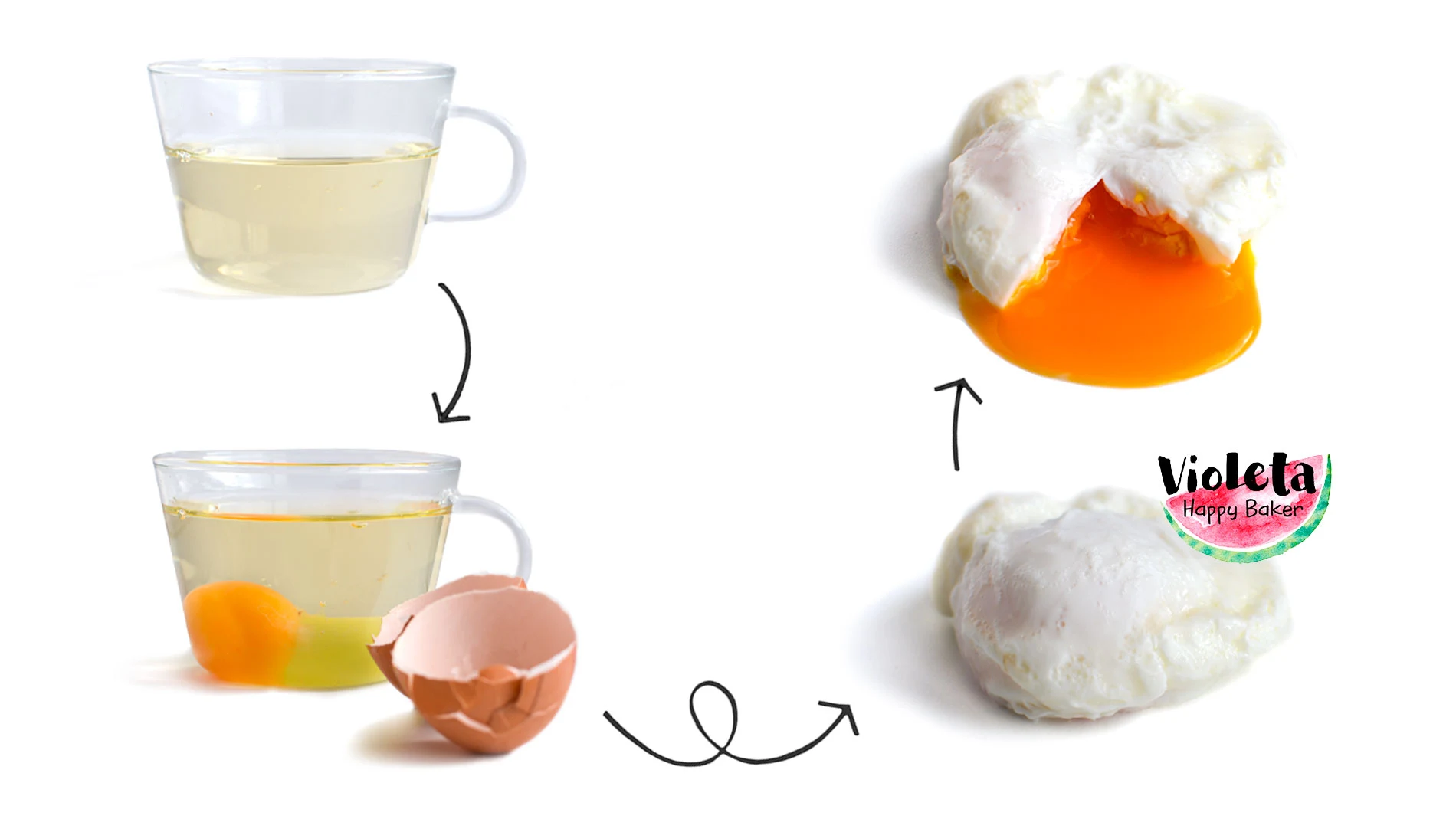 Pasos para hacer huevo poché en microondas