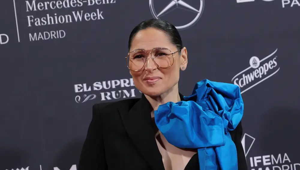 Rosa López en la fiesta de la MBFW de Madrid