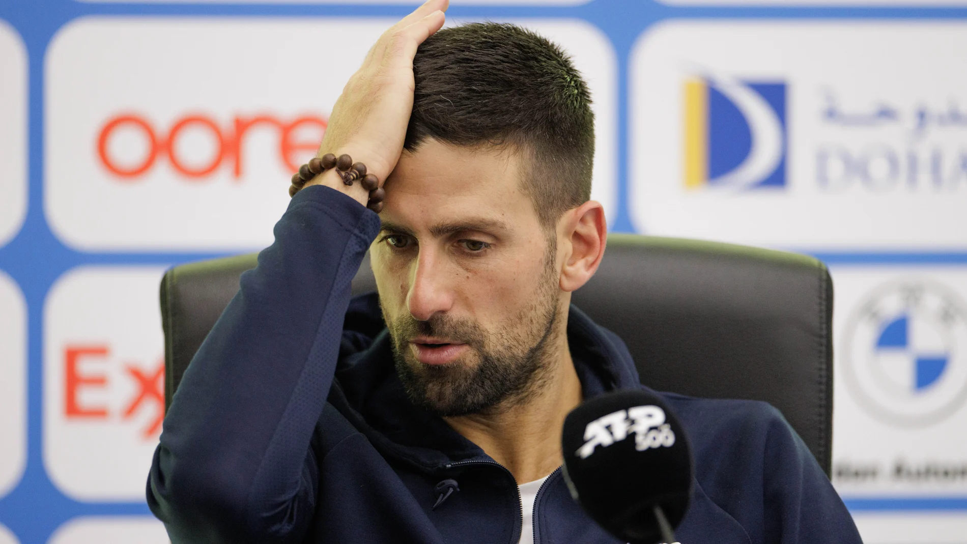 Novak Djokovic of Serbia during the 2025 Qatar ExxonMobil Open, ATP 500 Tennis open on 18 February 2025 in Doha, Qatar - Photo Tnani Badreddine / DPPI AFP7 18/02/2025 ONLY FOR USE IN SPAIN