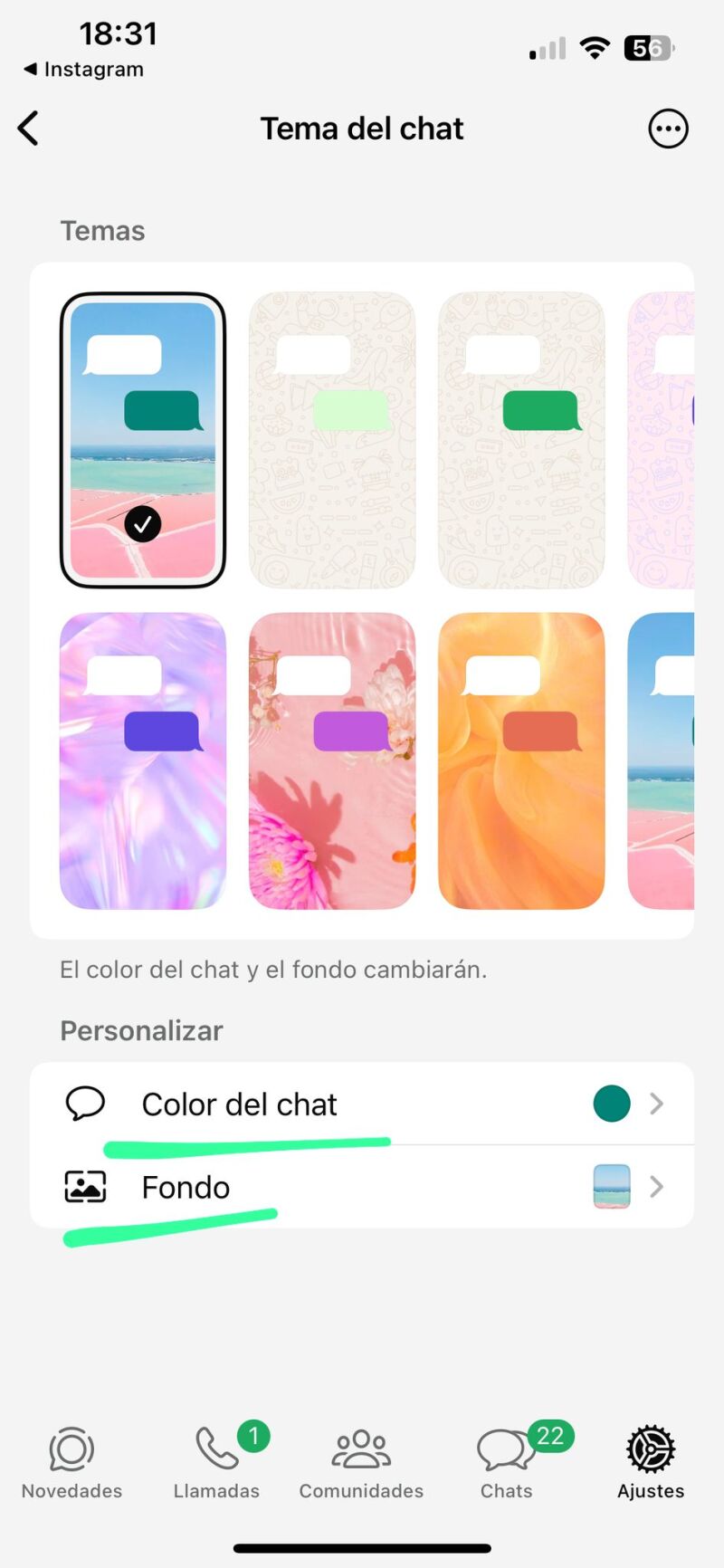 Estas son algunas de las opciones en previsualización