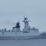 Imagen de archivo de un barco de guerra chino