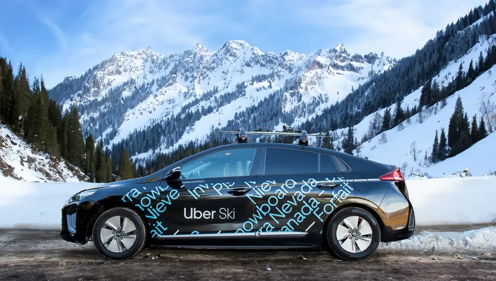Los Uber Ski van equipados con cadenas y portaesquís
