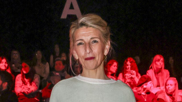 Yolanda Díaz en la Mercedes-Benz Fashion Week de Madrid