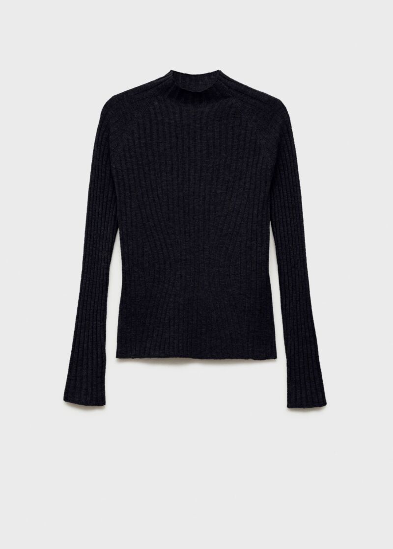 Jersey de punto de canalé.