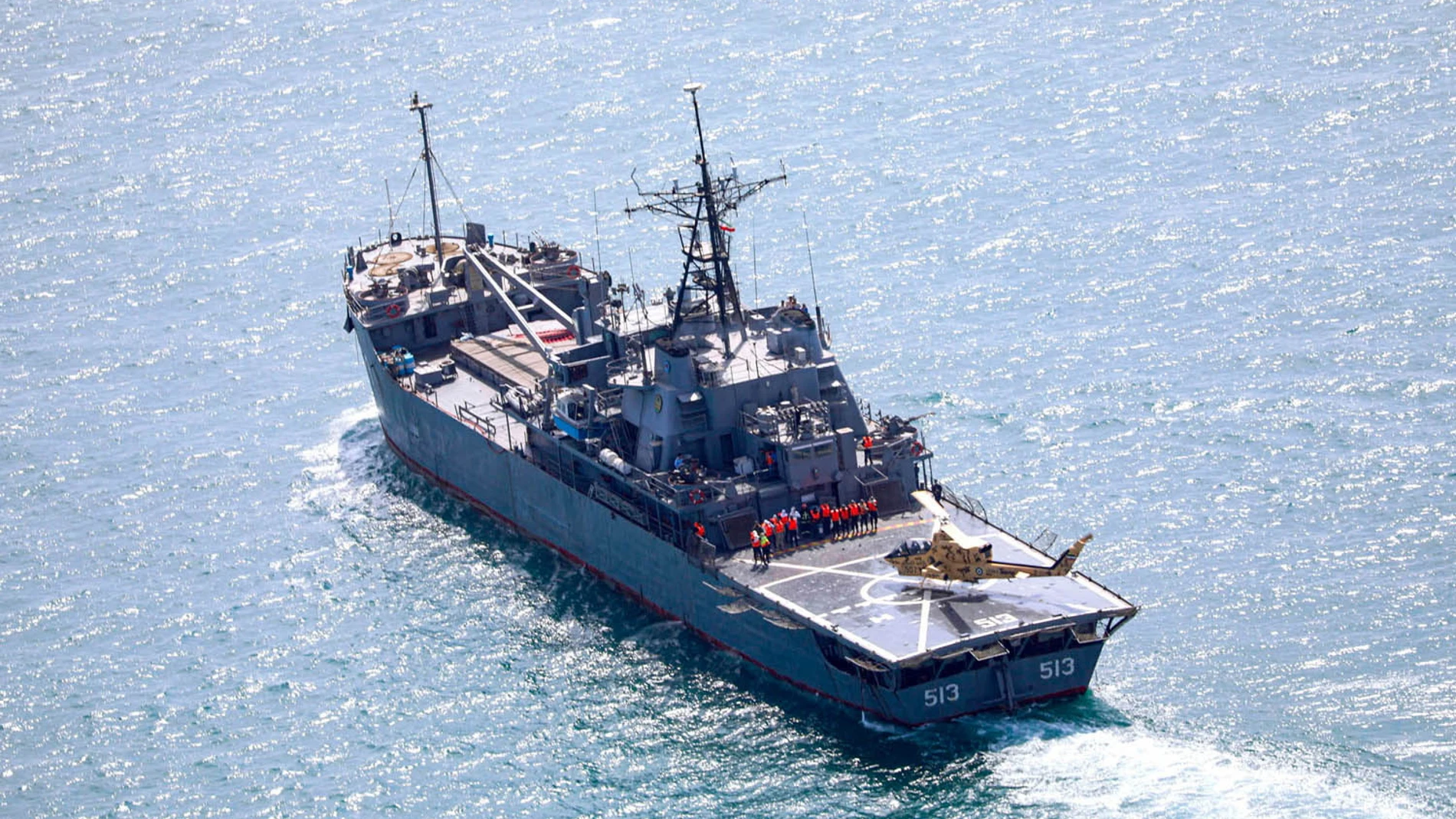 MAKRAN (IRAN(Islamic Republic Of)), 22/02/2025.- A handout photo made available by the Iranian Army Office shows an Iranian warship during a large military drill called 'Zolfaghar' in Makaran Coast, along with the Sea of Oman and Indian Ocean, in southern Iran, 22 February 2025. EFE/EPA/IRANIAN ARMY OFFICE HANDOUTS HANDOUT EDITORIAL USE ONLY/NO SALES