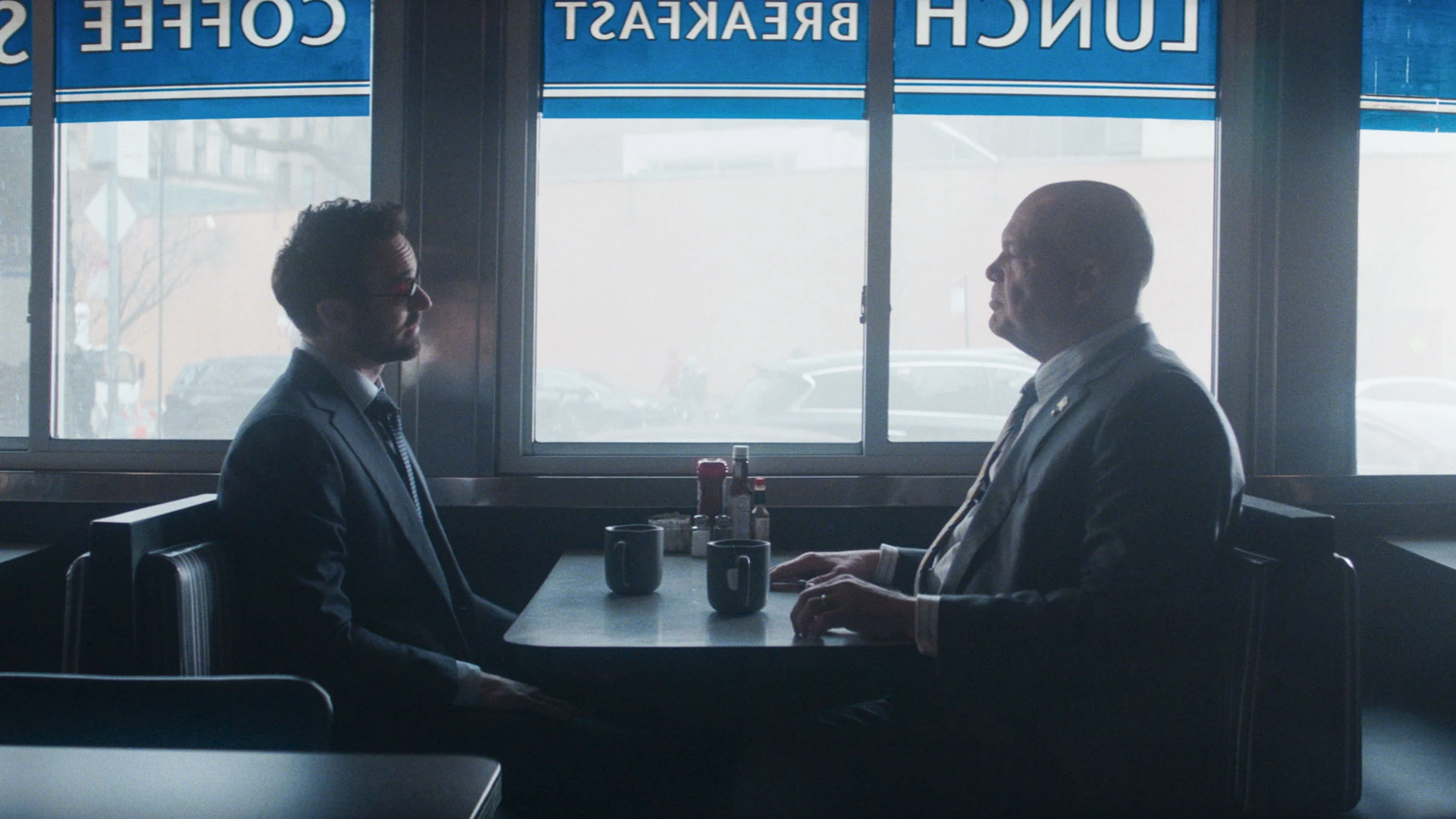 Matt Murdock (Charlie Cox) y Wilson Fisk (Vincent D'Onofrio) en una de las escenas de "Daredevil: Born Again"