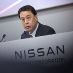 Nissan Motor Co. President and CEO Makoto Uchida attends a press conference at the carmaker headquarters in Yokohama, near Tokyo, Japan.