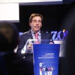 El Alcalde de Madrid, José Luis Martínez -Almeida, durante la IV edición de los Premios Startup y emprendimiento. 