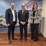 El alcalde de Ponferrada, Marco Morala, y la concejala LidiaCoca se reúnen con el presidente de Adif, Luis Pedro Marco de la Peña