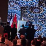 El presidente del Senado francés, durante su visita a El Aaiún