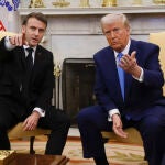 El presidente francés, Emmanuel Macron, visitó a Donald Trump en la Casa Blanca el 24 de febrero