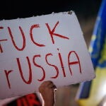 Protest in Berlin marking the third anniversary of Russia's full-scale invasion of Ukraine