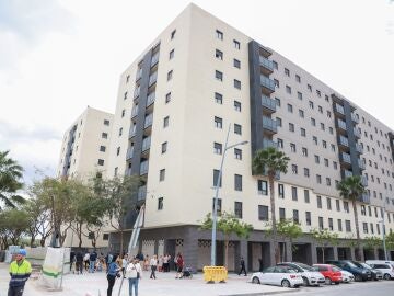 Una de las promociones de viviendas de Entrenúcleos, la zona de más expansión urbanística de Sevilla