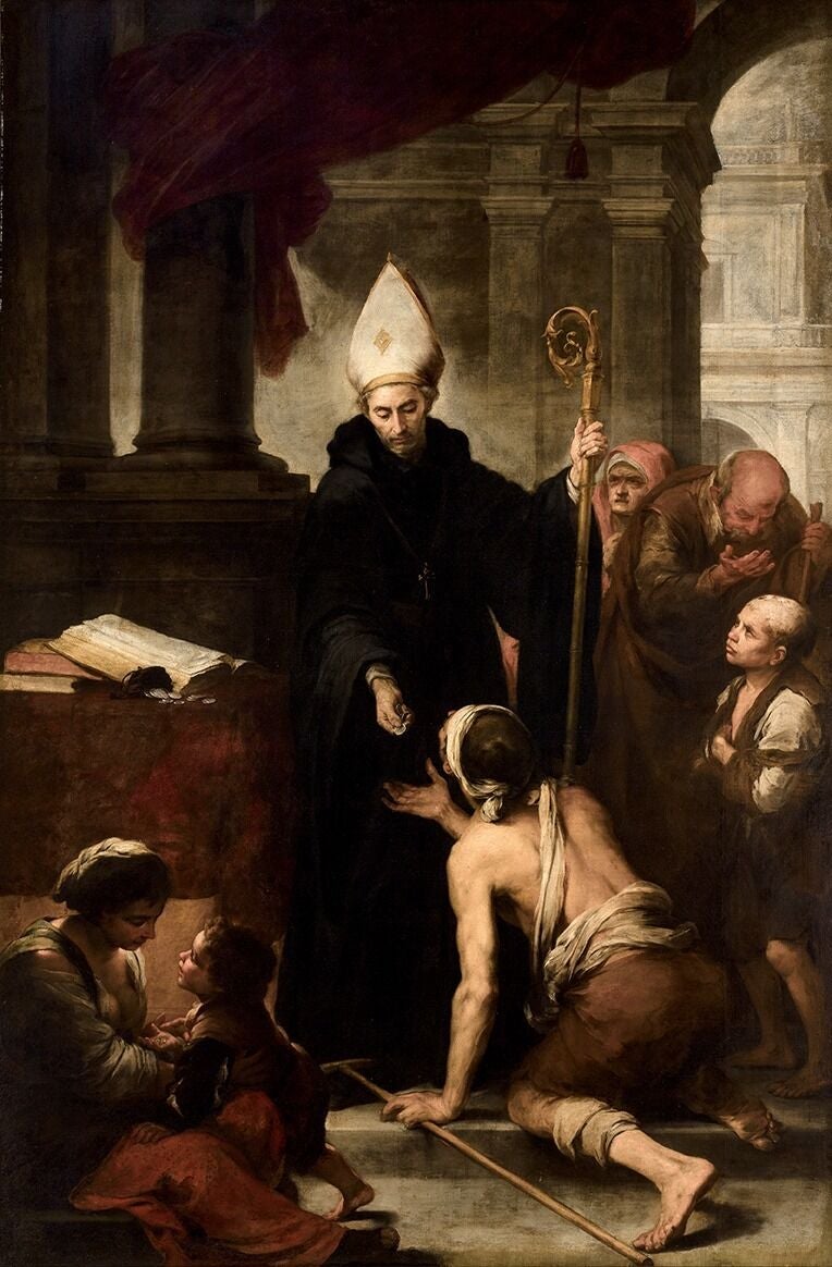 «Santo Tomás de Villanueva dando limosnas», de Murillo