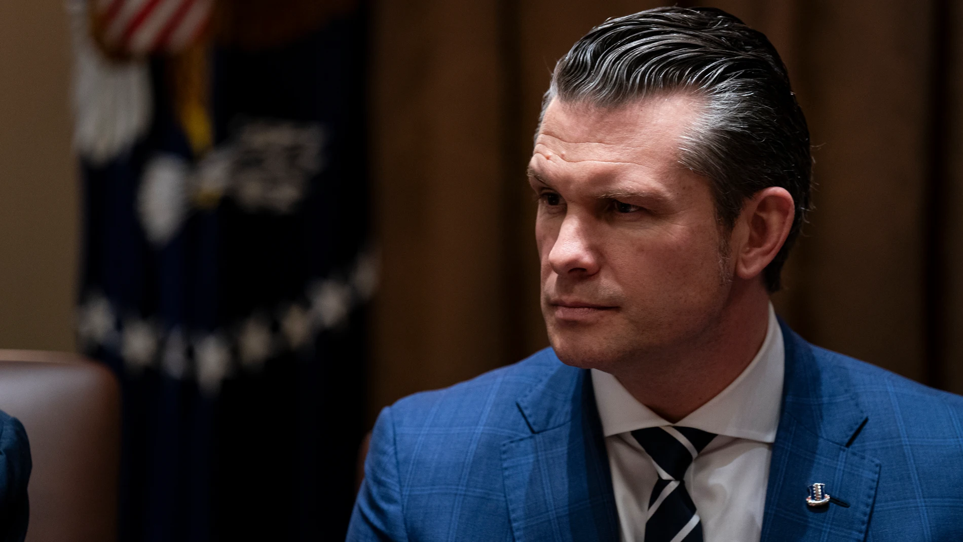 Washington (United States), 26/02/2025.- Pete Hegseth, US secretary of defense, attends a cabinet meeting at the White House in Washington, DC, USA, 26 February 2025. EFE/EPA/AL DRAGO / POOL