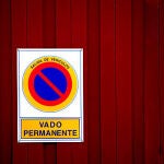Señal de vado permanente