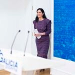 Paula Prado, hoy, en rueda de prensa. 