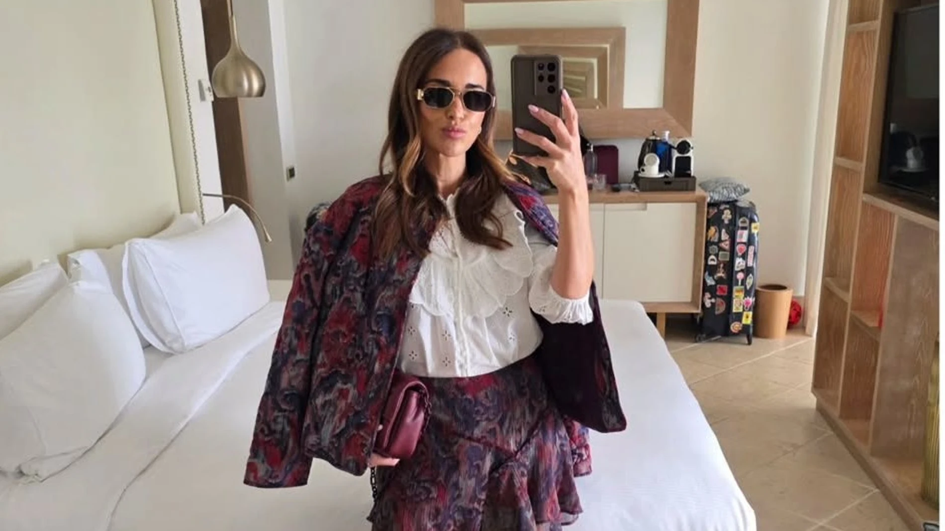 Paula Echevarría con total look de Zara.
