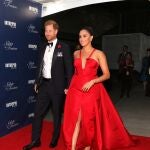 Prince Harry, Duke of Sussex and Meghan, Duchess of Sussex attend the 2021 Salute To Freedom Gala at Intrepid Sea-Air-Space Museum on November 10, 2021 in New York City.