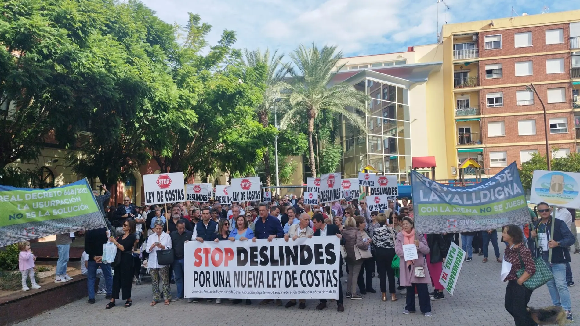 Imagen de una de las protestas en Denia contra los deslindes previstos en la Ley de Costas
