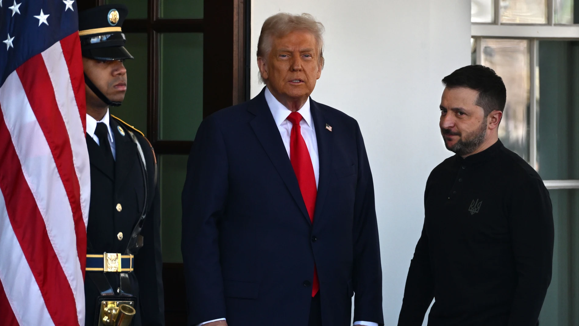 February 28, 2025, Washington, Dc, USA: U.S. President Donald Trump and Ukrainian President Volodymyr Zelensky met at the White House to sign a mineral rights agreement at the White House in Washington DC on February 28, 2025. It seemed to begin cordially but erupted into an argument in the Oval Office. A joint press conference was cancelled and President Zelensky left with without signing any agreement.Europa Press/Contacto/Carol Guzy28/02/2025 ONLY FOR USE IN SPAIN