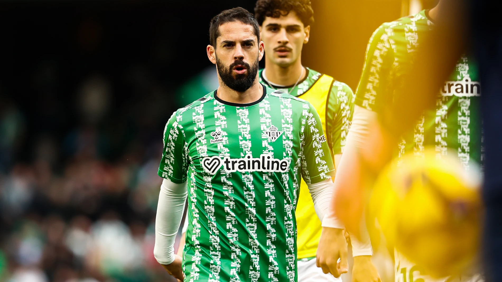 Francisco 'Isco' Alarcon of Real Betis warms up during the Spanish league, LaLiga EA Sports, football match played between Real Betis and Real Madrid at Benito Villamarin stadium on March 1, 2025, in Sevilla, Spain. AFP7 01/03/2025 ONLY FOR USE IN SPAIN