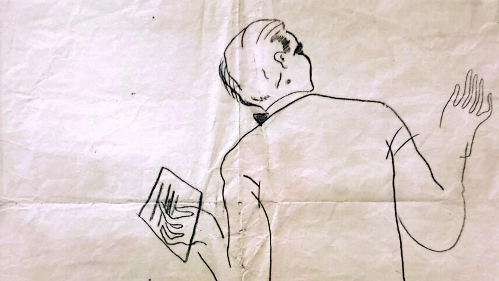 Un retrato desconocido de Lorca recitando por Carlos F. Valdemoro, de 1932