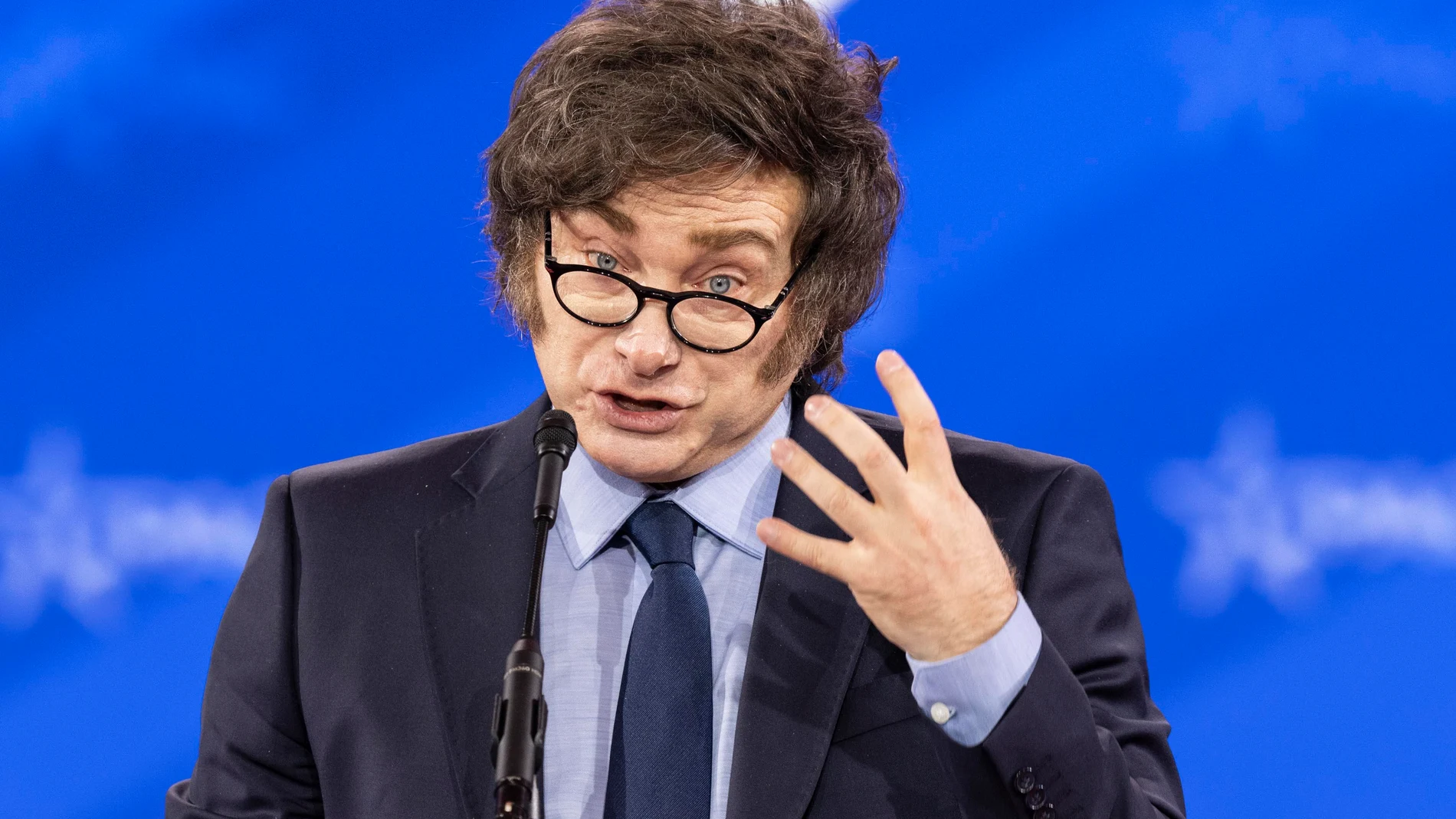February 22, 2025, National Harbor, Maryland, USA: President of Argentina Javier Milei speaks during 2025 CPAC Conference Day 3 at Gaylord Convention Center in National Harbor, Maryland on February 22, 2025. Europa Press/Contacto/Lev Radin 22/02/2025 ONLY FOR USE IN SPAIN