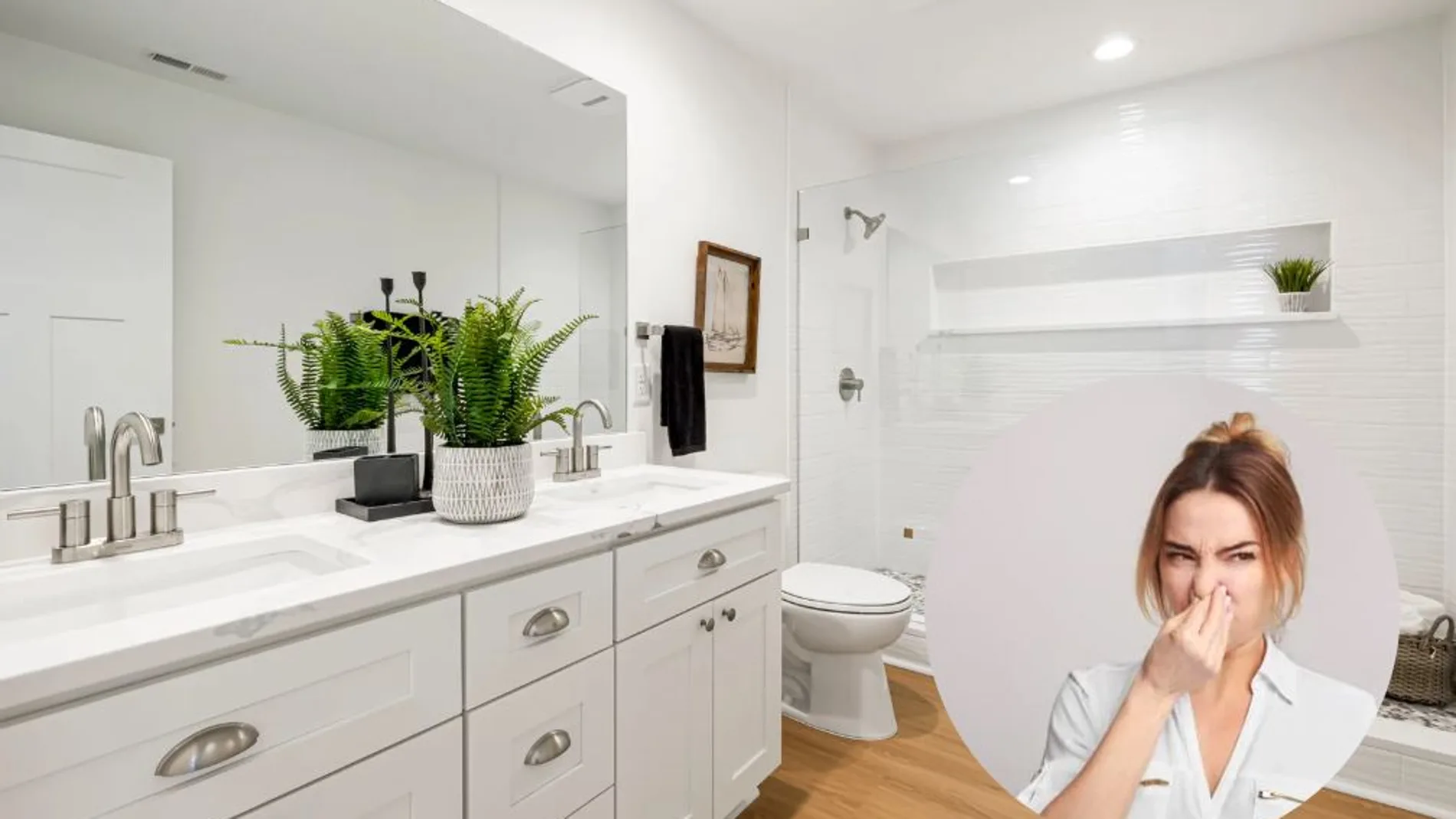 Una persona percibe mal olor en su baño