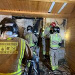 MURCIA.-Sucesos.- Bomberos del Consorcio apagan el incendio declarado en el techo de madera de una vivienda en Jumilla