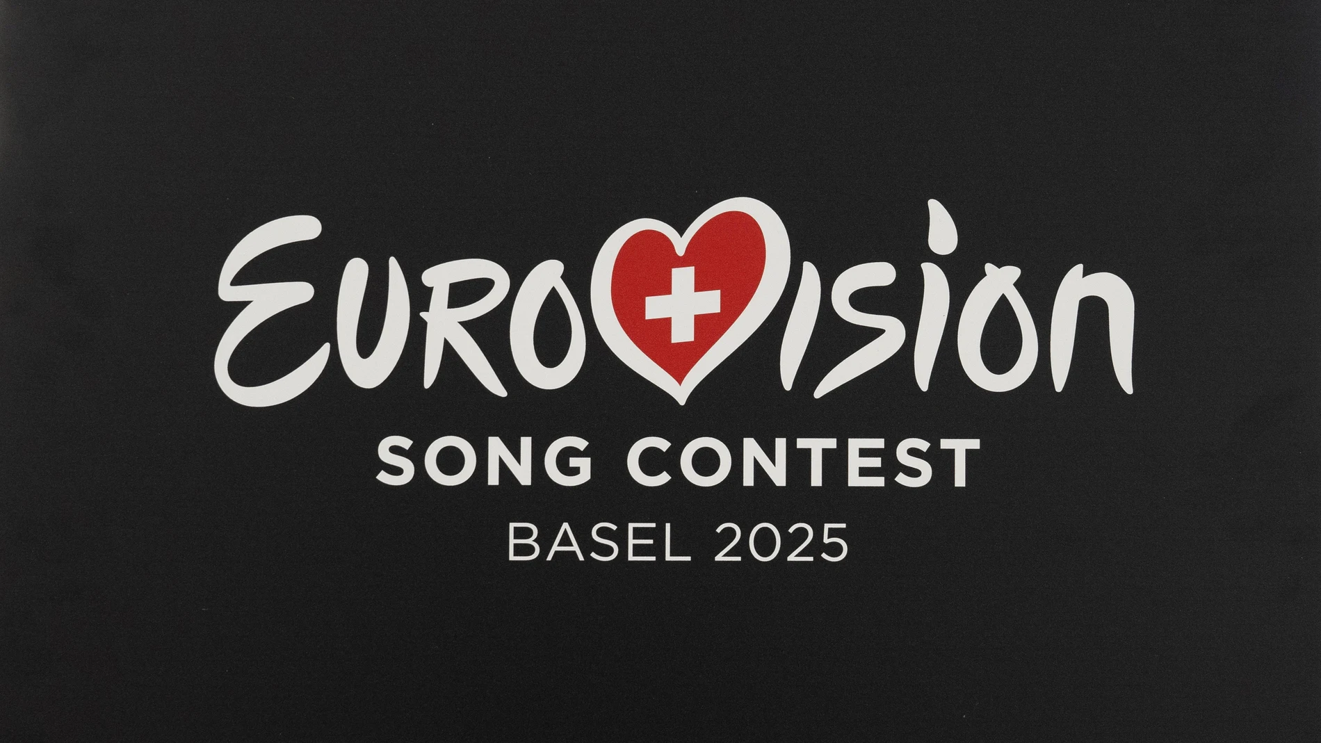Basel (Switzerland), 04/03/2025.- The logo of the Eurovision Song Contest 2025 on display during a Media Information Day event at the Helvetia Campus in Basel, Switzerland, 04 March 2025. Basel will host the 69th edition of the Eurovision Song Contest in May 2025. (Suiza, Basilea) EFE/EPA/URS FLUEELER