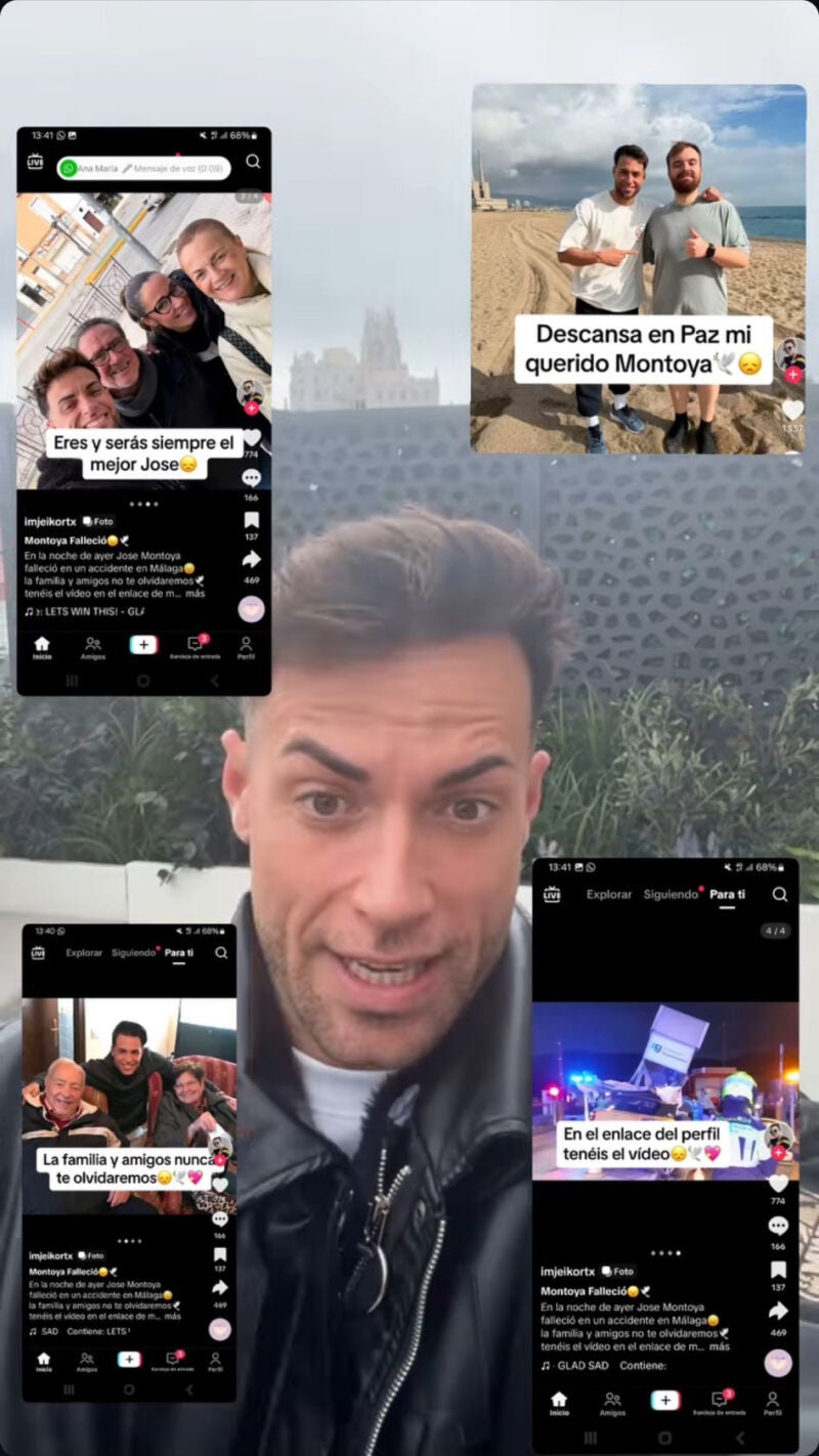 Story de Montoya con los mensajes de despedida por su falsa muerte