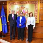 Conde-Pumpido, junto a Nancy Hernández, presidente de la Corte Interamericana de Derechos Humanos, e Inmaculada Montalbán, vicepresidenta del TC
