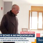 Un vecino recupera su casa tras sufrir a un inquiokupación en directo