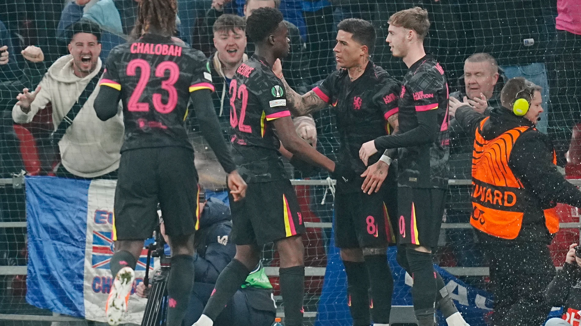 Los jugadores del Chelsea celebran un gol ante el Copenhague