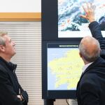 Rueda, en una visita a Meteogalicia. 