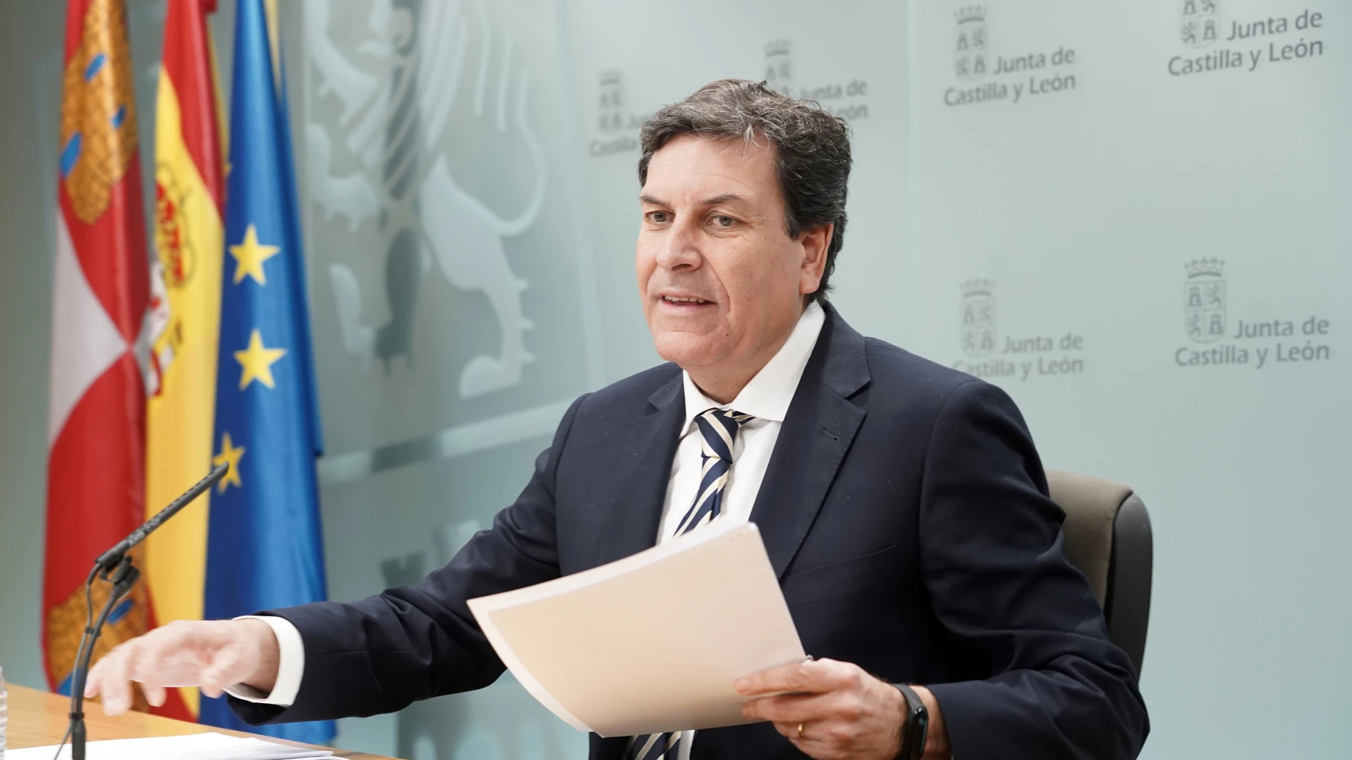 El consejero portavoz de la Junta, Carlos Fernández Carriedo