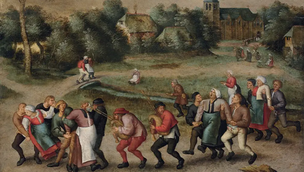 Bailarines de San Juan en Molenbeeck de Pieter Brueghel el joven en 1592