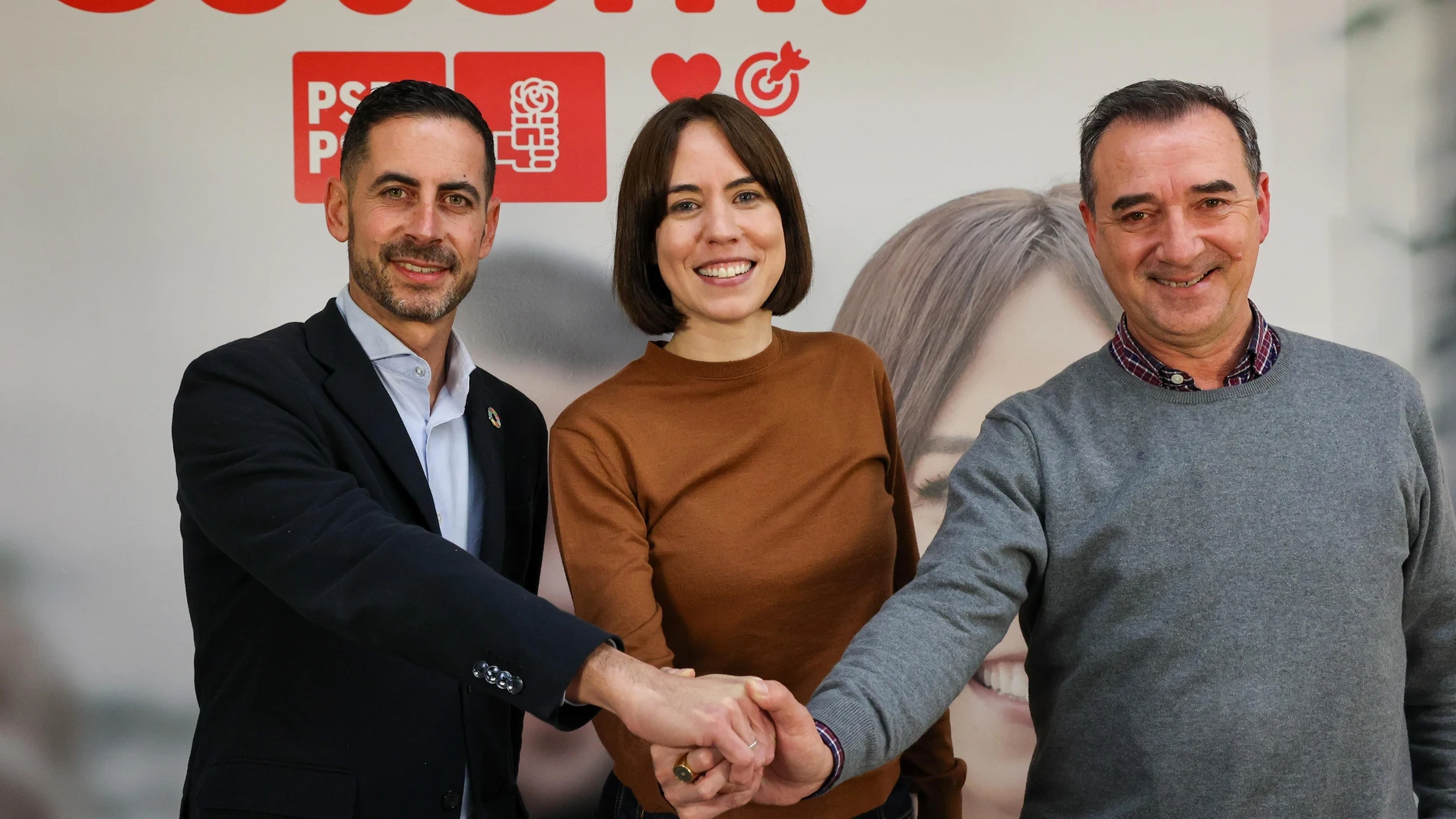 Bielsa, Morant y Raga tras alcanzar el acuerdo que valida los resultados provisionales de las primarias del PSPV en la provincia de Valencia REMITIDA / HANDOUT por PSPV Fotografía remitida a medios de comunicación exclusivamente para ilustrar la noticia a la que hace referencia la imagen, y citando la procedencia de la imagen en la firma 06/03/2025