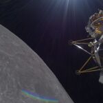 Imagen de la IM-2 orbitando la Luna este lunes 