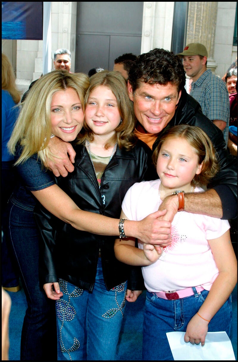 David Hasselhoff junto a su exmujer Pamela y sus dos hijas