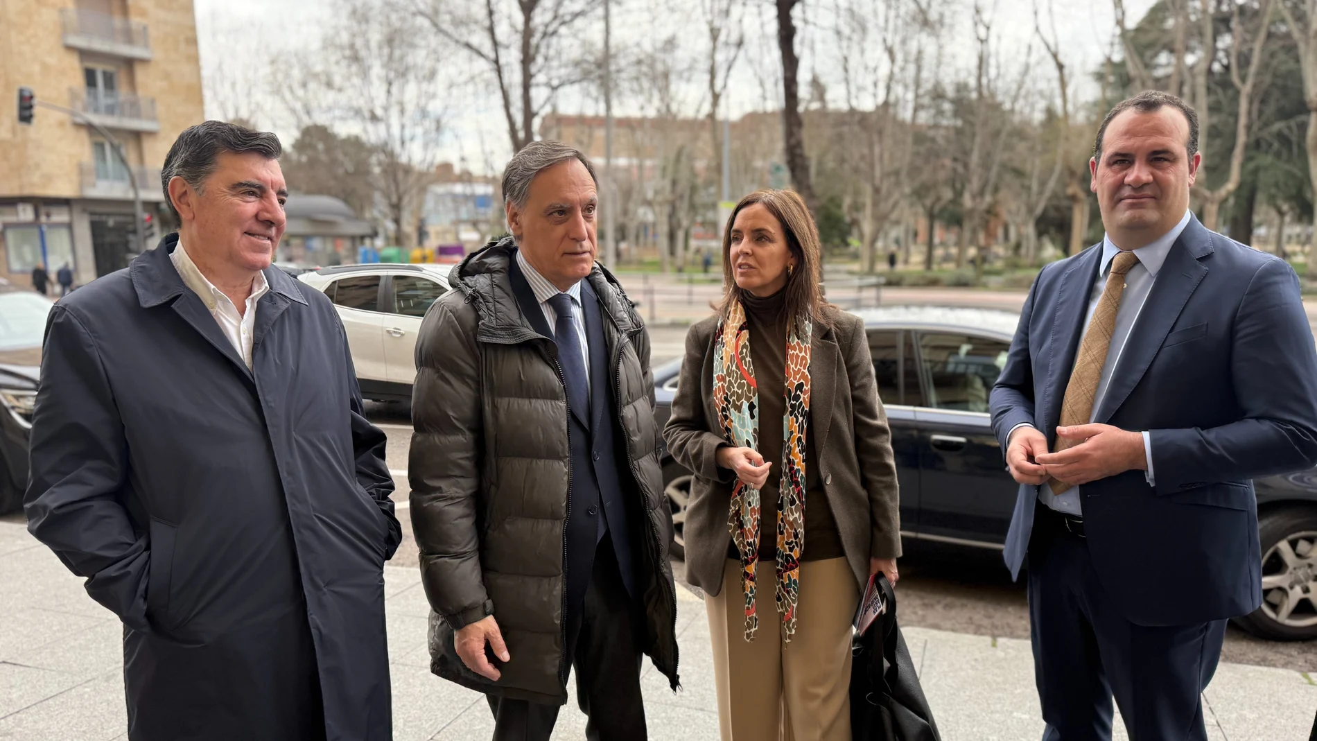 Carmen Fúnez en Salamanca, junto a Carlos García Carbayo, David Mingo y Bermúdez de Castro
